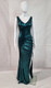 Stretch sequin evening dress with side split - Image 2