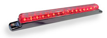 6" Light Bar with Chrome Case Red LED and Clear Lens