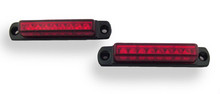 3" Pair (2) Red LED Light Bar with Black Casing and Red Lens