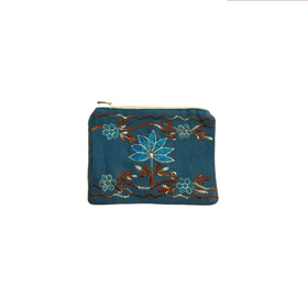 G614 Lotus Embroidered Coin Purse