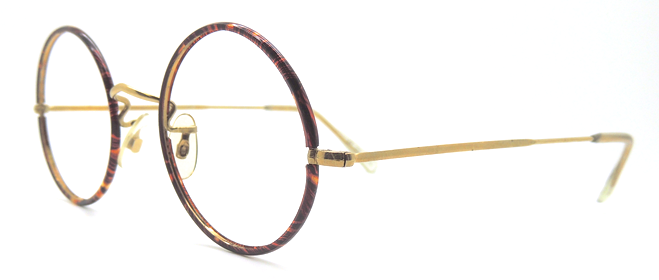 Hilton Classic 47mm Chestnut and Gold Round Wireframe Eyewear