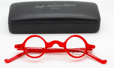 Anglo American Groucho OP2 Glasses In Red Acrylic At www.theoldglassesshop.co.uk