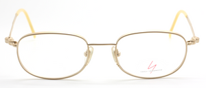 Vintage Yamamoto 5103 Rectangular Matt Gold Spectacles At The Old Glasses Shop Ltd