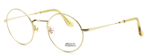 Archivio Moderno 2001 Shiny Gold Designer Eyewear At The Old Glasses Shop Ltd