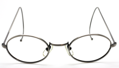 Oval Antique Silver Eyewear With Curlsides By Beuren At The Old Glasses Shop