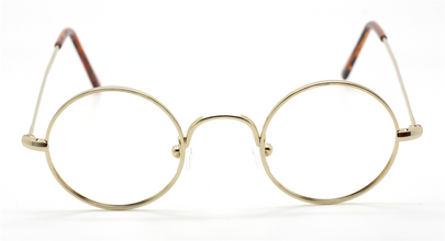 Shiny Gold Hypoallergenic True Round Eyewear At The Old Glasses Shop 