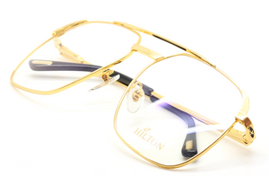 Hilton Class 010 Large Aviator 24kt Gold Plated Vintage Eyewear At The Old Glasses Shop 