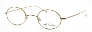 Vintage Style Anglo American 41P GO Shiny Gold Oval Spectacles From The Old Glasses Shop