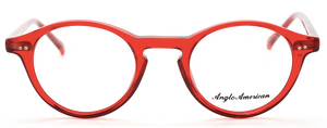 Vintage Style Stunning Red Acrylic Panto Shaped Glasses By Anglo American At www.theoldglassesshop.co.uk