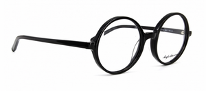 Anglo American Eyewear 116 Round Prescription Glasses In Black Acetate 50mm & 55mm Eyesizes