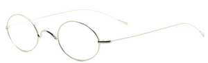 Beuren 71005 Shiny Silver Oval Eyewear With Saddle Bridge At The Old Glasses Shop Ltd