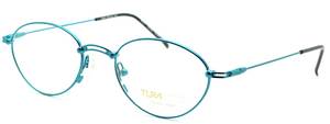 Turalite Flexible Turquoise Glasses By TURA Lightweight Oval Vintage Eyewear 49mm Lens Size