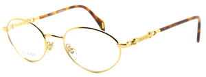 Vintage Designer Gucci 2386 Eyewear In A Shiny Gold Finish At The Old Glasses Shop Ltd