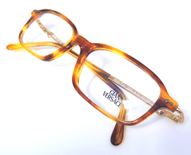 Vintage Versace V31 Turtle & Gold Acrylic And metal Combination Eyewear At The Old Glasses Shop Ltd
