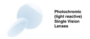 Photochromic Transition Single Vision Prescription Sunglasses (Sun reactive lenses) £65