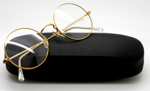 44mm True Round 14kt Gold Hilton Classic Vintage Eyewear At The Old Glasses Shop