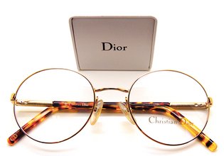 Round Gold Designer Glasses By Christian Dior