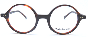 Anglo American 400 TO Classic Round Dark Tortoiseshell Colour Acrylic Glasses 42mm Or 45mm Lens Size 