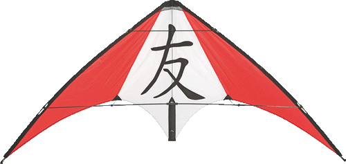 HQ Tattoo II Red-White Lightwind Line Stunt Kite