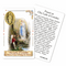 Prayer to Our Lady of Lourdes. This beautiful Our Lady of Lourdes card is laminated with gold foil embossed medal design with appropriate prayer on reverse side. Prayer card is made in Milona, Italy. Measures: 2 3/8 x 3 1/2”.