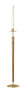 Paschal Candle Stand ONLY - Style 1242 - Hardwood shaft, satin Brass finish. Steel weight in base. 42" Tall, 10" Base. 1-15/16" Candle Socket.  MADE IN THE USA