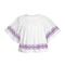 Round Yoke Banded Surplice, 115B, has  a cross design orphrey and comes in several colors.  Please specify: Red, Black, Purple, or Gold. Banded items are non returnable!