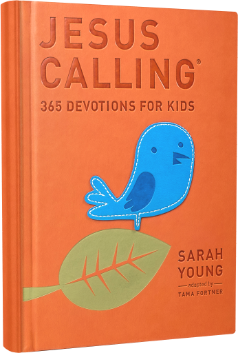 Devotions written as if Jesus is speaking directly to a child's heart. Based on her original Jesus Calling, this version has been adapted in a language and fashion that kids and tweens can relate to their everyday lives. After many years of writing in her prayer journal, missionary Sarah Young decided to listen to God with pen in hand, writing down what she believed He was saying to her through Scripture. Others were blessed as she shared her writings, until people all over the world were using her devotionals.  They are written from Jesus' point of view, thus the title Jesus Calling.  It is Sarah's fervent prayer that our Savior may bless readers, and now young readers, with His presence and His peace in ever deeper measure. 382 pages ~ 5 1/2" x 7 1/2'