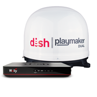 DISH Playmaker Dual Satellite Antenna Bundle with Wally - White