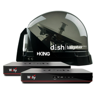 DISH Tailgater Pro Premium 2 Receiver Satellite Antenna Bundle With Wally