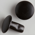 Double Cap Rivets - Black Small (10 pk)