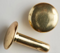 Double Cap Rivets - Brass Large (10 pk)