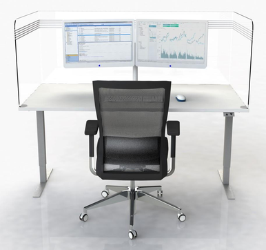Think Protective Wraparound Desk Screen