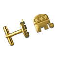 Gold plate Republican logo cuff links