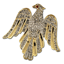 This beautiful Eagle Brooch/Pin includes goldplate and crystals.