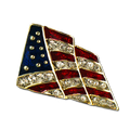 This 1" red, white and blue enamel lapel pin is a perfect way to show your love of country.