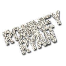 Support Romney Ryan with this elegant crystal pin featuring diamond like Swarovski crystals. Approx. 2"