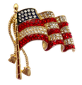 Crystal Encrusted American Flag Pin/Brooch