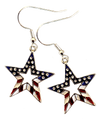 Patriotic Outline Star Earrings