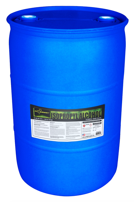 Alchemist Isopropyl Alcohol 99.9% (55 Gallon barrels) by the Pallet in Bulk (704561) UPC 20849969023507