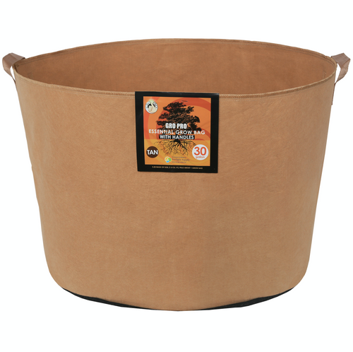 Gro Pro Essential Round Fabric Pot with handles (30 Gallon) Tan in Bulk (725107) UPC 20849969022371
