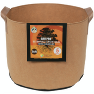 Gro Pro Essential Round Fabric Pot with handles (5 Gallon) Tan  in Bulk (725097) UPC 20849969022326