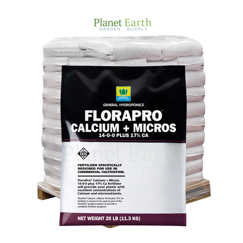 General Hydroponics FloraPro Calcium + Micros 14-0-0 Plus 17% Calcium (25 pounds bags) in Bulk (718031) UPC 20793094180317 (1)