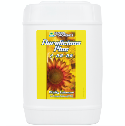 General Hydroponics Floralicious Plus 2-0.8-0.5 (6 gallons) in Bulk (732025) UPC 793094000376