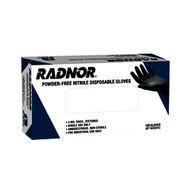RADNOR Black 4 mil Nitrile Gloves (50,000 gloves) in Bulk (RAD64056472)