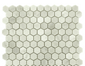 Marble Hexagon Tile in White Statuary Honed