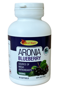 GREAT MAPLE Blueberry with Aronia 90Softgels(加拿大GREAT MAPLE 蓝莓眼灵附加野櫻莓胶囊 90粒入)