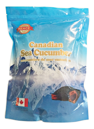 PEACE PAVILION Dried Arctic Deep Sea Natural Sea Cucumber Bag Package( 1 lb) 454g(with Ribs/Belt Bandage)(加拿大 PEACE PAVILION 北极野海參-帶筋(一磅袋裝) 454g)