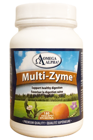 Omega Alpha  Multi-Zyme Digestive enzyme 180 Capsules(加拿大 Omega Alpha 多重消化酶肠胃宝  180粒入)