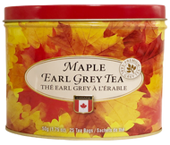 CANADA TRUE Maple Earl Grey Tea   25 Tea Bags 50g(加拿大CANADA TRUE 枫叶伯爵茶 橢园铁罐装  25茶包 50g)