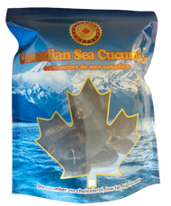 PEACE PAVILION Dried Arctic Deep Sea Natural Sea Cucumber Standard Bag Package( 1 lb) 454g(with Ribs/Belt Bandage)(加拿大 PEACE PAVILION 北极野海參-帶筋(一磅 標準袋裝) 454g)